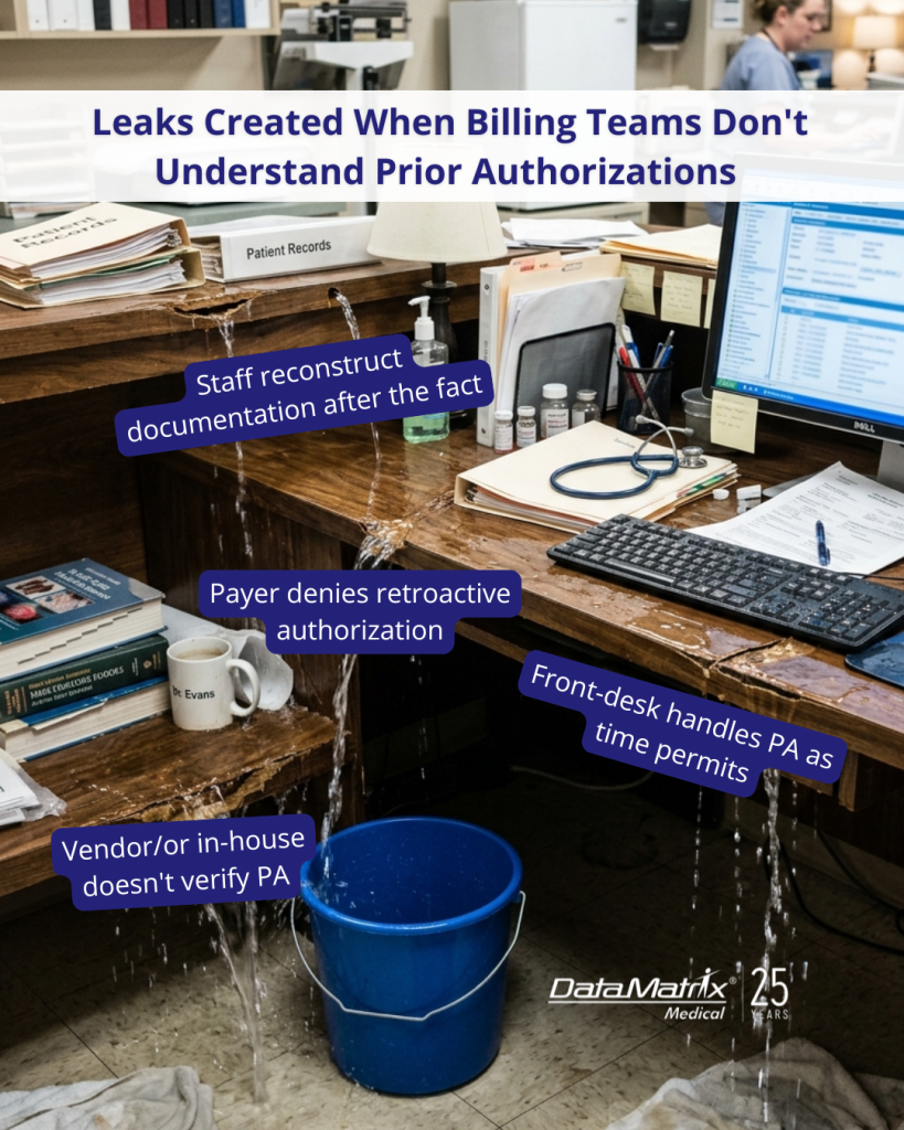 leaks created when billing teams don't understand prior authorizations